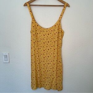 Reformation Yellow Floral Mini Dress
